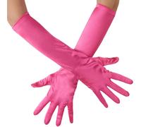 tectake Women's Long Satin Gloves in Pink TECTAKE Pink One Size