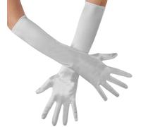 tectake Women's Long Satin Gloves in Silver TECTAKE Silver One Size