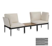 Tectake Garden Lounge Set Magaluf - 5 in 1 function, aluminium frame 406025