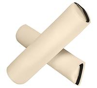 TecTake® Massage Roller Set, Incl. 1 Full Foam Roller & 1 Half Roller, Bolster Pillow Set with Faux Leather Covers & Carrying Handles, Ideal Bolster Cushion Set for Massages, Yoga, Pilates - Beige