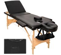 Tectake Massage Table 3-Zone Daniel, Padding + Bag - Black