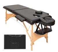 tectake Massage Table Freddi in Black TECTAKE Black