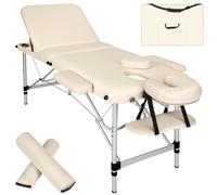 tectake Massage Table Set in Beige TECTAKE Beige