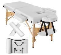 tectake Massage Table Set Suman in White TECTAKE White