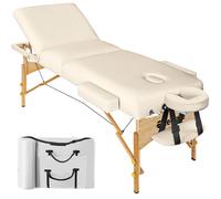 Tectake Massage Table Somwang 7.5cm Padding - Cream, Cream