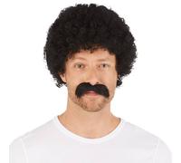 tectake Men's 80s Disco Wig in Black TECTAKE Black One Size