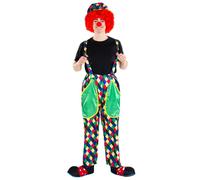 Men’s August the Clown Costume Halloween Fancy Dress Outfit Carnivall Circus