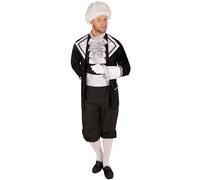 tectake Men's Baroque Count Costume in Black | Size: Small TECTAKE Black S