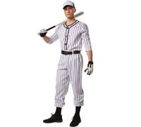 tectake Men's Baseball Costume | Size: Small TECTAKE Multicolor S