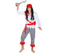 Men’s Captain One-Eyed Henry Pirate Costume Halloween Fancy Dress Carnivall