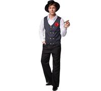 tectake Men's Charleston Costume in Black | Size: 2XL TECTAKE Black 2XL
