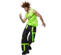 tectake Men's Cool Raver Costume | Size: Small TECTAKE Multicolor S