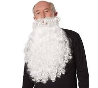 tectake Men's Fake Beard Santa Claus Costume in White TECTAKE White One Size