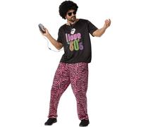 tectake Men's Fancy Dress Costume - Jogger I Love 80's | Size: Large TECTAKE Multicolor L