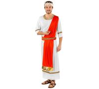 tectake Men's Gaius Julius Caesar Costume in White | Size: Medium TECTAKE White M
