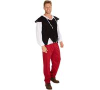 tectake Men's Inn Keeper Costume in Black | Size: Large TECTAKE Black L