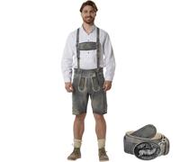 tectake Men's Lederhosen Joshua in Grey | Size: 60XL TECTAKE Grey 60XL