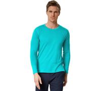 tectake Men's Long-Sleeved Top - Basic Wear For Men in Turquoise | Size: Large TECTAKE Turquoise L