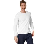 tectake Men's Long-Sleeved Top - Basic Wear For Men in White | Size: Large TECTAKE White L