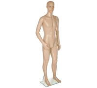 tectake Men's Male Adjustable Mannequin In Full Body Life Size With Realistic Propor in Beige TECTAKE Beige