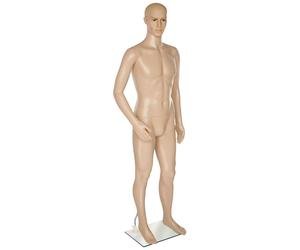 tectake Men's Male Adjustable Mannequin In Full Body Life Size With Realistic Propor in Beige TECTAKE Beige
