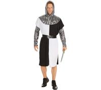 Men’s Costume Medieval Knight Halloween Fancy Dress Outfit Crusader Adult Histor