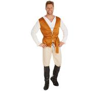 tectake Men's Medieval Peasant Costume | Size: 2XL TECTAKE Multicolor 2XL