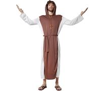 tectake Men's Pious Monk Costume in Brown | Size: XL TECTAKE Brown XL