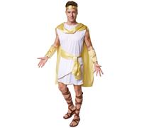tectake Men's Roman Ruler Augustus Costume in White | Size: Medium TECTAKE White M