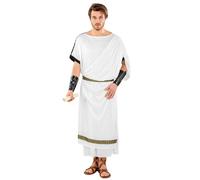 tectake Men's Roman Toga Costume in White | Size: XL TECTAKE White XL