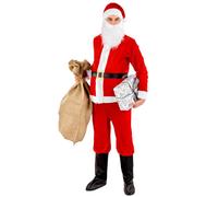 tectake Men's Santa Claus Costume in Red | Size: 2XL TECTAKE Red 2XL