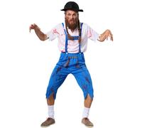 tectake Men's Scary Ancient Bavarian - Halloween Fancy Dress Costume For Men in Blue | Size: Large TECTAKE Blue L