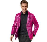 tectake Men's Sequin Jacket in Pink | Size: Medium TECTAKE Pink M