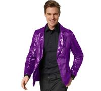 tectake Men's Sequin Jacket in Purple | Size: XL TECTAKE Purple XL