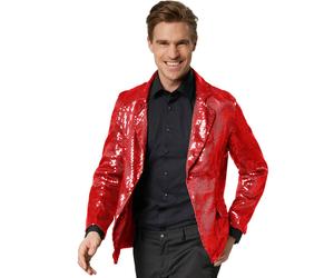 tectake Men's Sequin Jacket in Red | Size: Large TECTAKE Red L