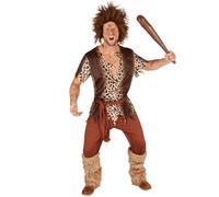 tectake Men's Stone Age Man Costume in Brown | Size: Large TECTAKE Brown L
