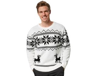 tectake Men's Winter Wonderland Christmas Jumper Black-White | Size: 2XL TECTAKE Multicolor 2XL