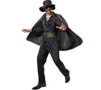 tectake Men's Zorro Costume in Black | Size: 2XL TECTAKE Black 2XL