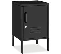 Tectake Metal Bedside Table Baker - Black