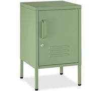 Tectake Metal Bedside Table Baker - Sage Green