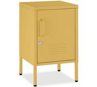 Tectake Metal Bedside Table Baker - Yellow