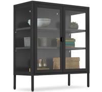 Tectake Metal Display Case 80 Cm - Black