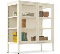 Tectake Metal Display Case 80 Cm - Cream