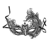 tectake Metal Phoenix Mask in Black TECTAKE Black One Size