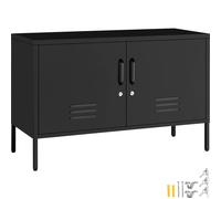 tectake Metal Sideboard Baker in Black TECTAKE Black