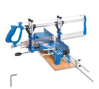 TecTake Mitre Saw 550mm Precision Mitre Box Set, 11 Predefined Angles, Adjustable Depth, Secure Non-Slip Feet