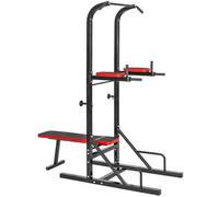 Tectake Multi Gym Reeves - Bench Press, Pull-Up Bar, Dip & Leg Raise Station - Black