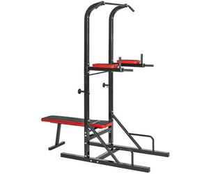 Tectake Multi Gym Reeves - Bench Press, Pull-Up Bar, Dip & Leg Raise Station - Black