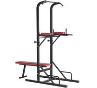 Tectake Multi Gym Reeves - Bench Press, Pull-Up Bar, Dip & Leg Raise Station - Black