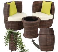 Outdoor Table & Chairs | Poly Rattan Aluminum Garden Patio Balcony Furniture